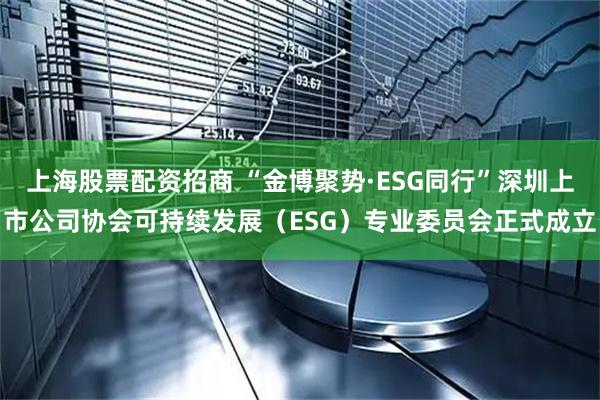 上海股票配资招商 “金博聚势·ESG同行”深圳上市公司协会可持续发展(ESG)专业委员会正式成立